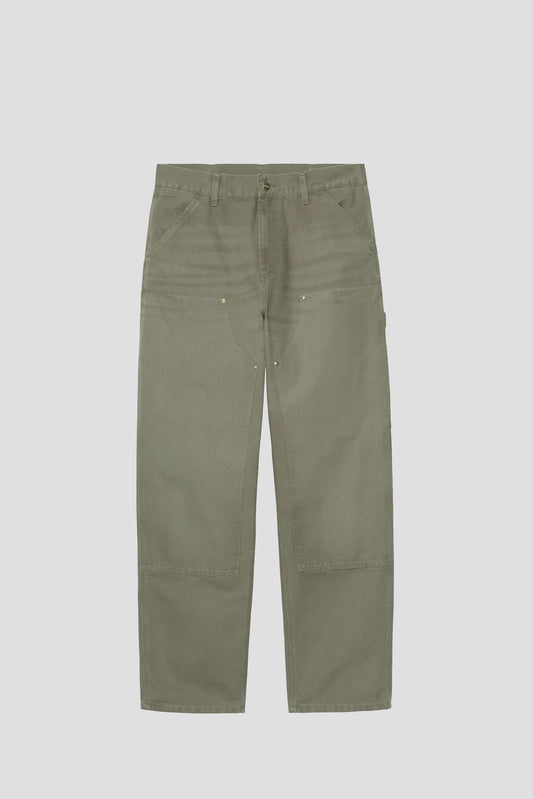 CARHARTT WIP DOUBLE KNEE PANT STONE CANVAS LEAF