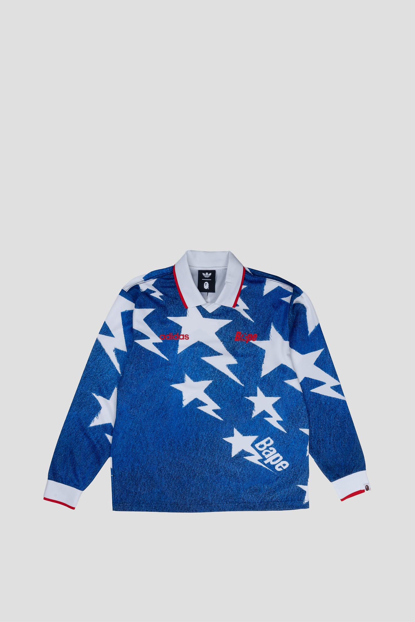 ADIDAS x BAPE LONGSLEEVE STAR JERSEY MEDIUM BLUE