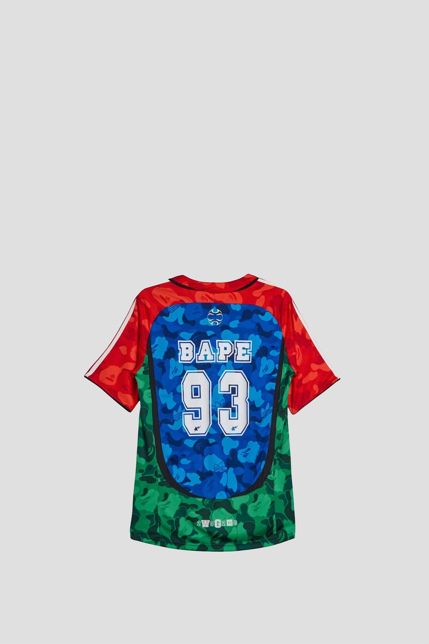 ADIDAS x BAPE TEAMGEIST TEE HOME BLUE RED GREEN
