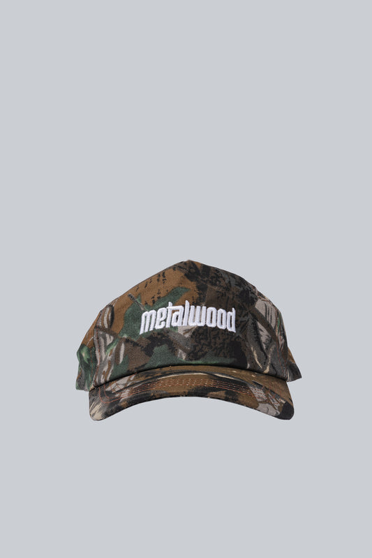METALWOOD METAL LOGO 5 PANEL HAT REAL LIFE CAMO