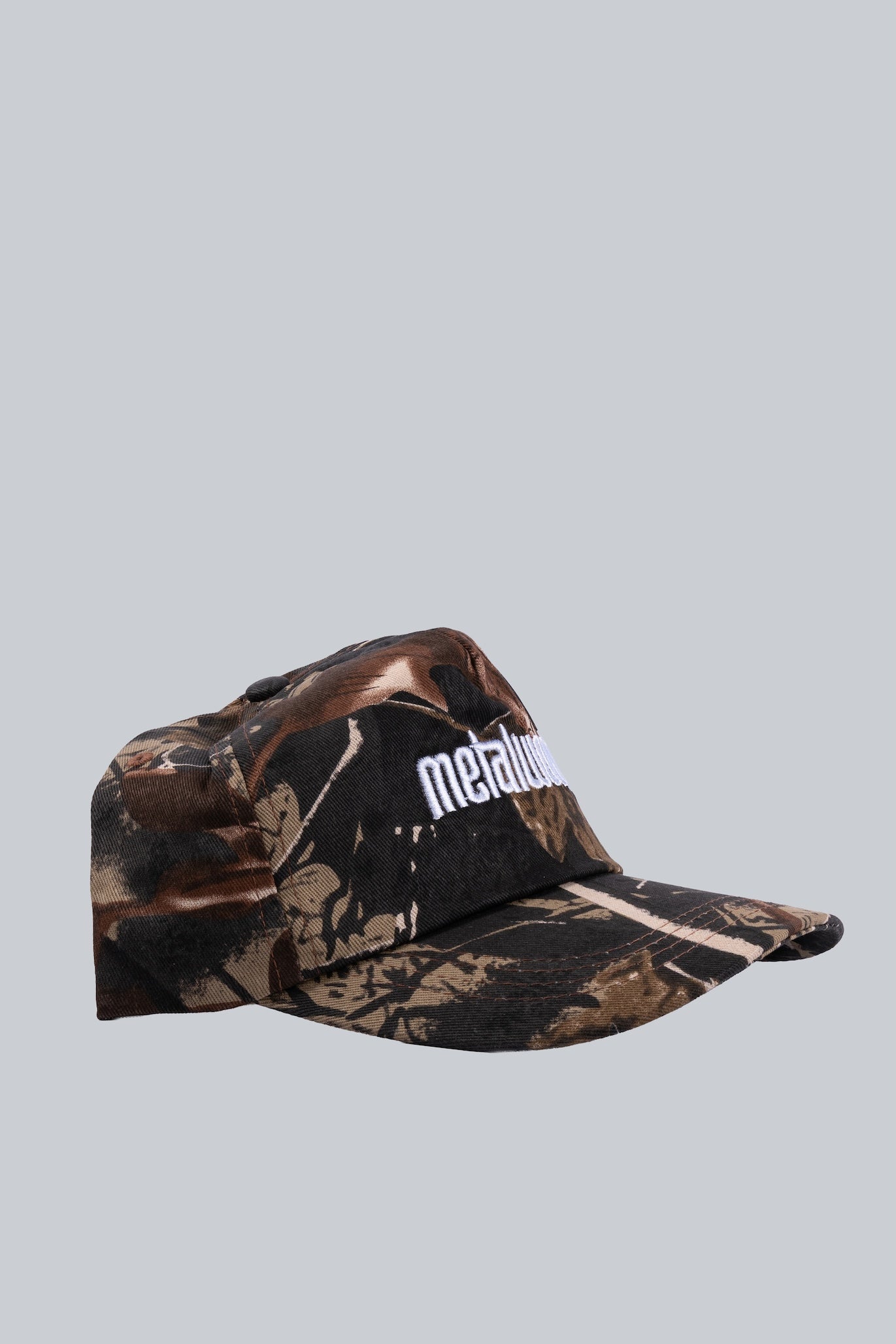 METALWOOD METAL LOGO 5 PANEL HAT REAL LIFE CAMO