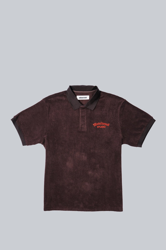METALWOOD MEDIEVAL TERRY POLO DARK CHOCOLATE