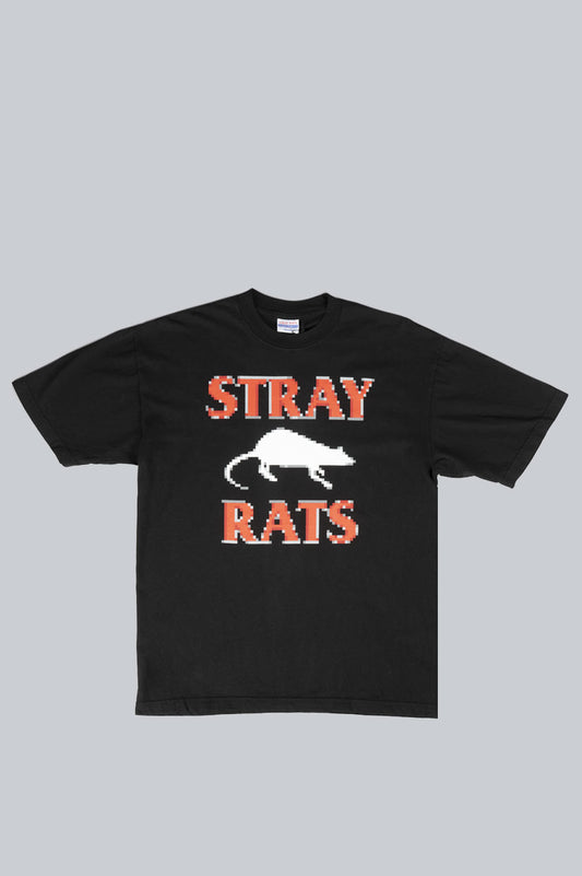 STRAY RATS PIXEL RODENTICIDE TEE BLACK