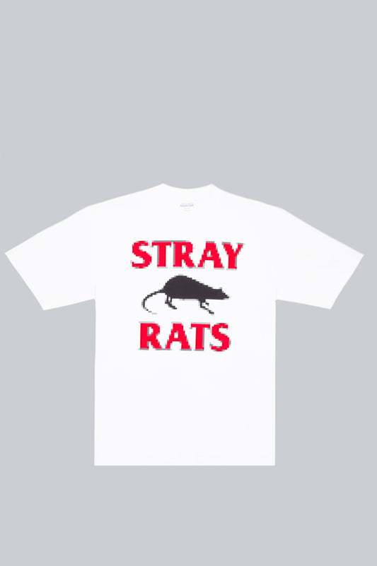 STRAY RATS PIXEL RODENTICIDE TEE WHITE