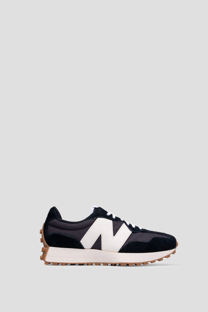 NEW BALANCE 327 WOMENS BLACK WHITE GUM