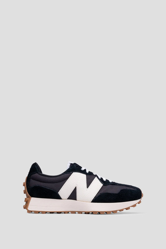 NEW BALANCE 327 WOMENS BLACK WHITE GUM
