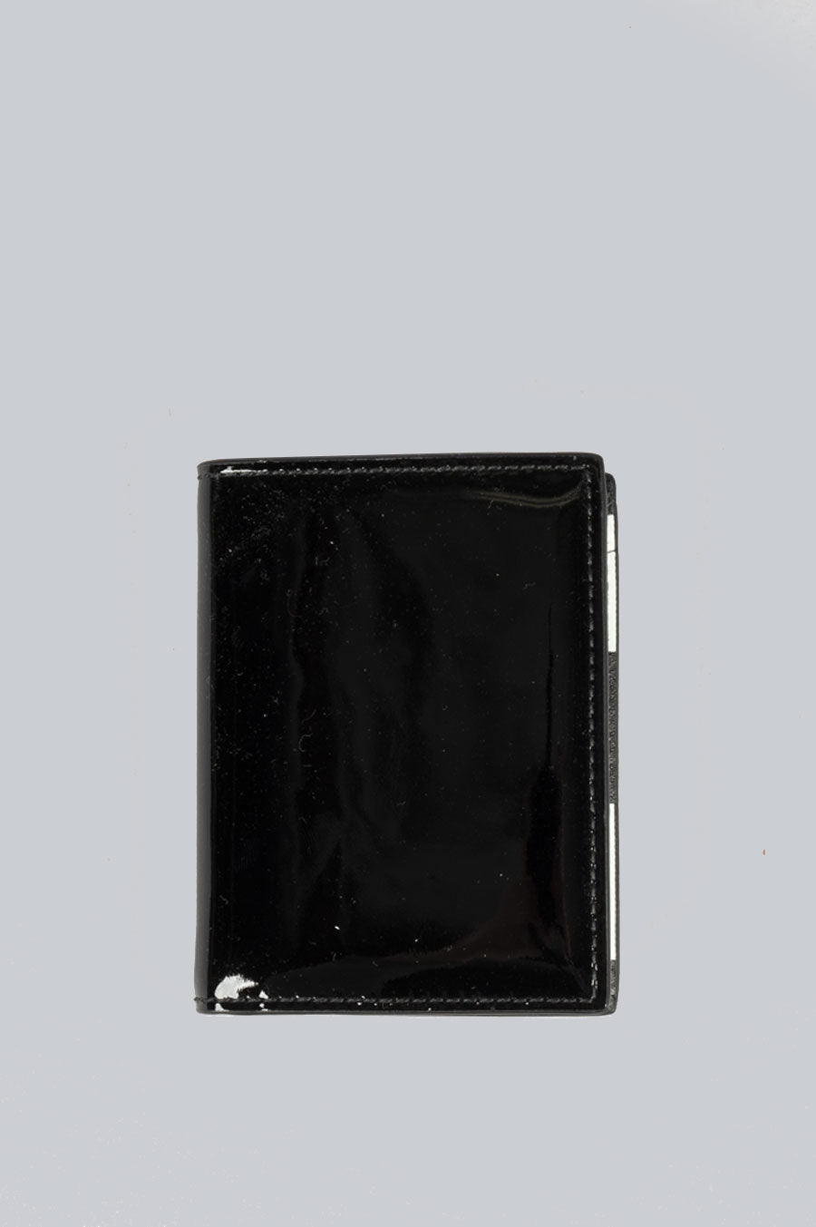 COMME DES GARCONS GLOSSY WALLET BLACK CHECK PRINT