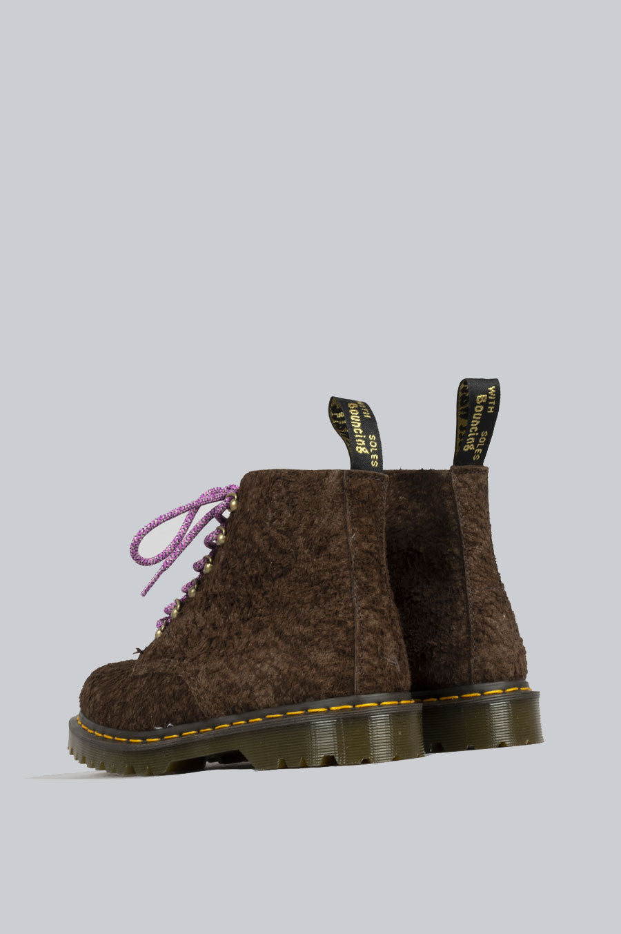 DR MARTENS 101 MADE IN ENGLAND HARDWARE SUEDE ANKLE BOOTS DARK BROWN