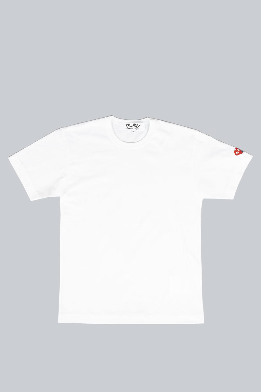 COMME DES GARCONS PLAY INVADER SLEEVE HEART T-SHIRT WHITE