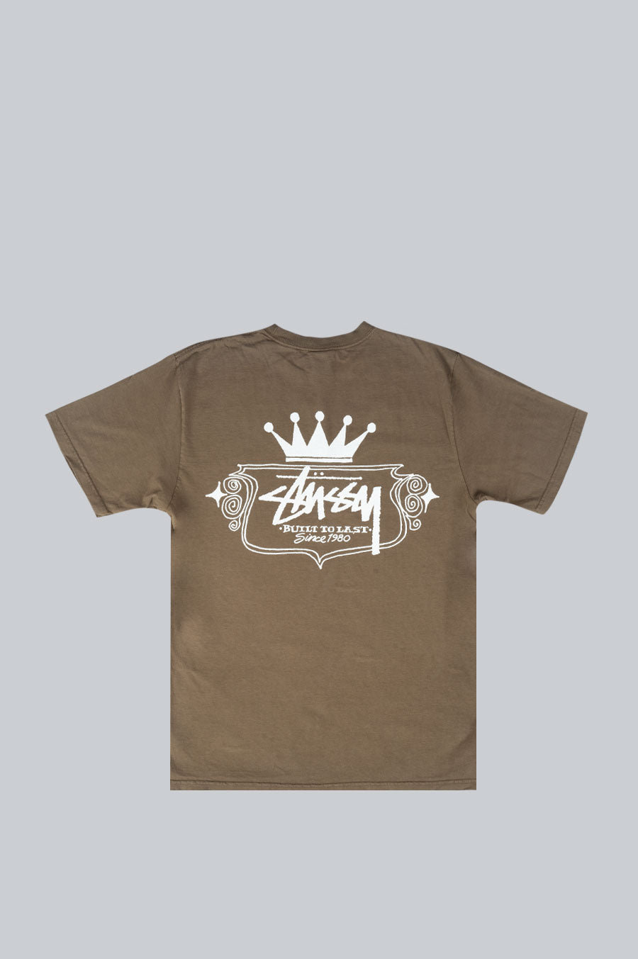 STUSSY BUILT TO LAST PIGMENT DYED SHIRT BROWN BLENDS