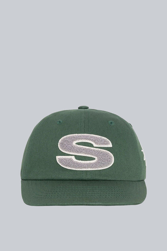 STUSSY CHENILLE S LOW PRO CAP FOREST GREEN