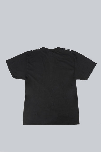 STUSSY LOCATIONS PIGMENT DYED TEE BLACK