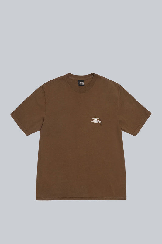 STUSSY BASIC PIGMENT DYED TEE BROWN