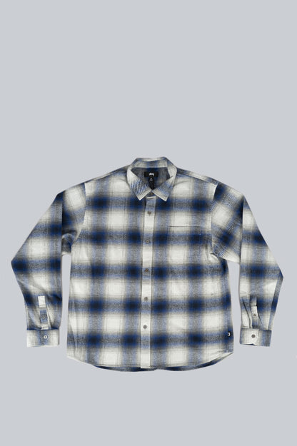 STUSSY BAY PLAID SHIRT NAVY 1110292-NAVY – BLENDS 