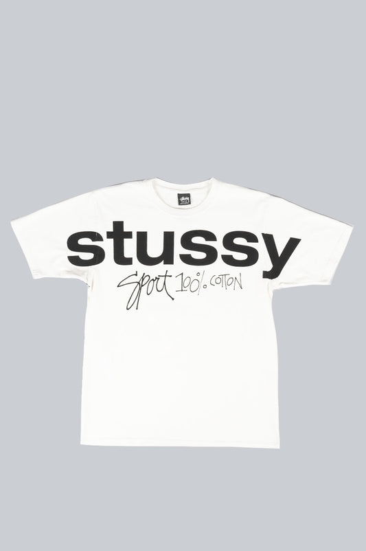 STUSSY SPORT 100% PIG. DYED TEE NATURAL