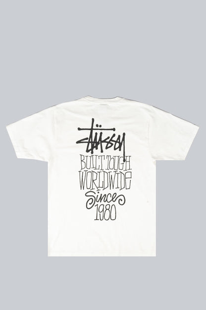 STUSSY BUILT TOUGH PIGMENT DYED TEE NATURAL