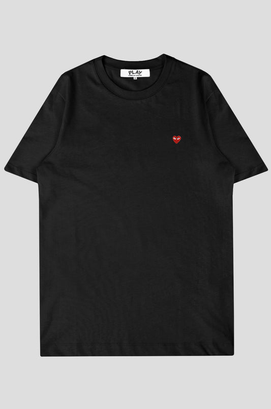 COMME DES GARCONS PLAY SS TSHIRT BLACK RED - BLENDS