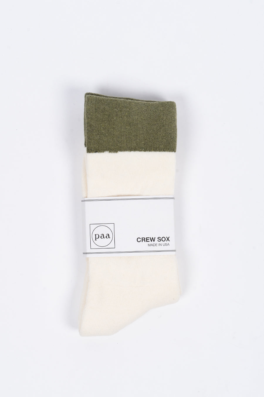 HOUSE OF PAA CREW SOX 2.5 ECRU OLIVE - BLENDS