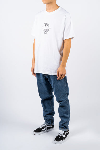 STUSSY CITY STACK TEE WHITE - BLENDS