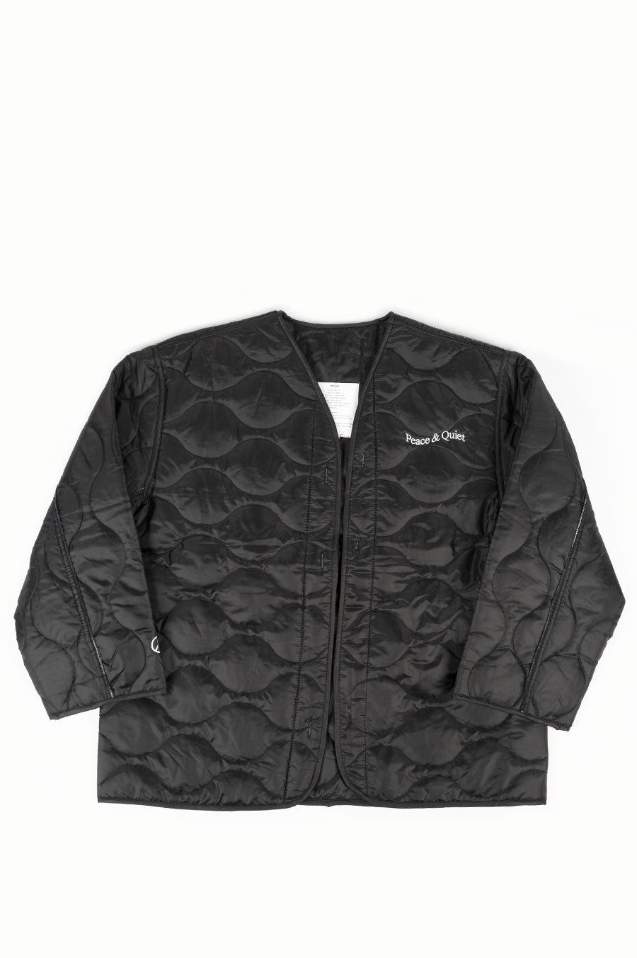 THE MUSEUM OF PEACE AND QUIET WORDMARK LINER JACKET BLACK