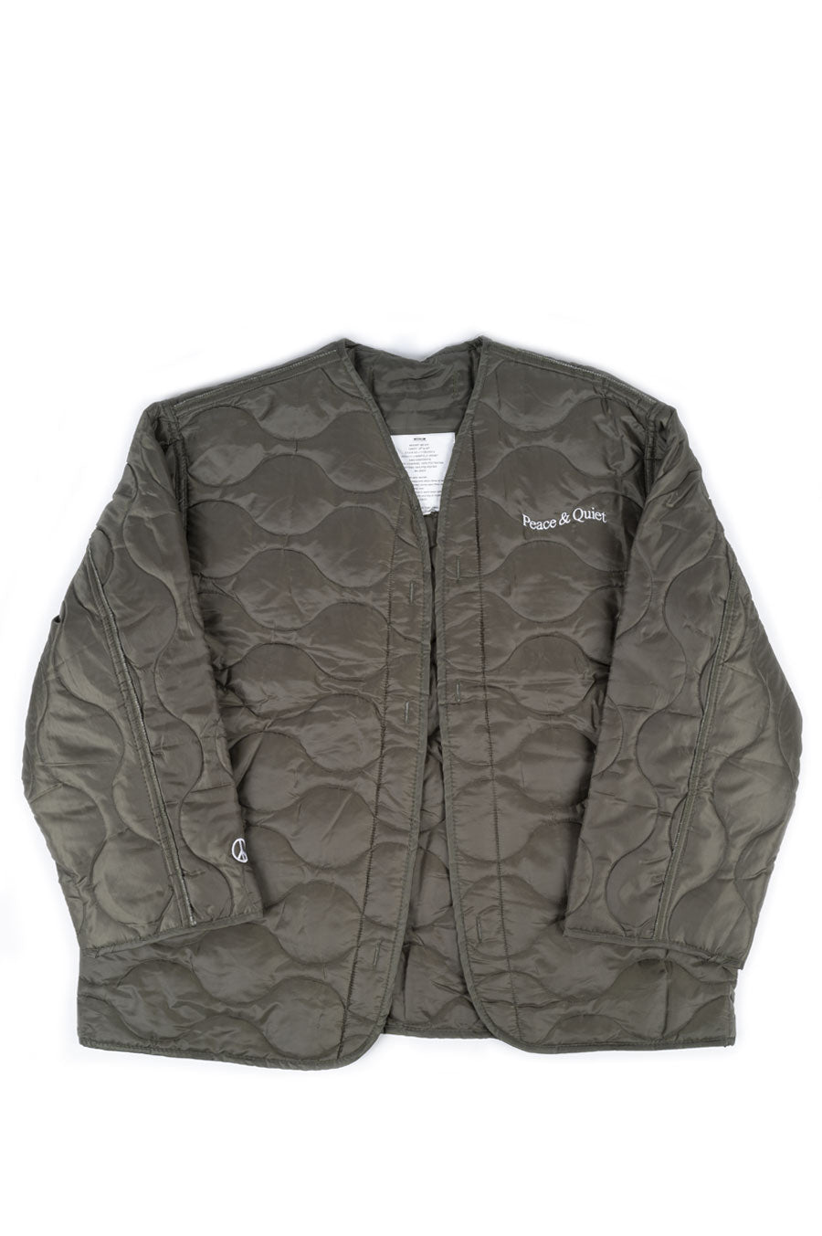 THE MUSEUM OF PEACE AND QUIET WORDMARK LINER JACKET OLIVE