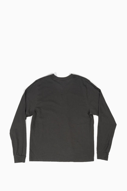 MUSEUM OF PEACE AND QUIET SERIF LONG SLEEVE T-SHIRT BLACK