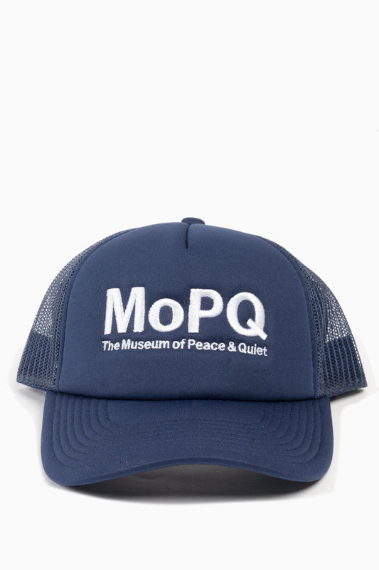 MUSEUM OF PEACE AND QUIET CONTEMPORARY MUSEUM TRUCKER HAT NAVY