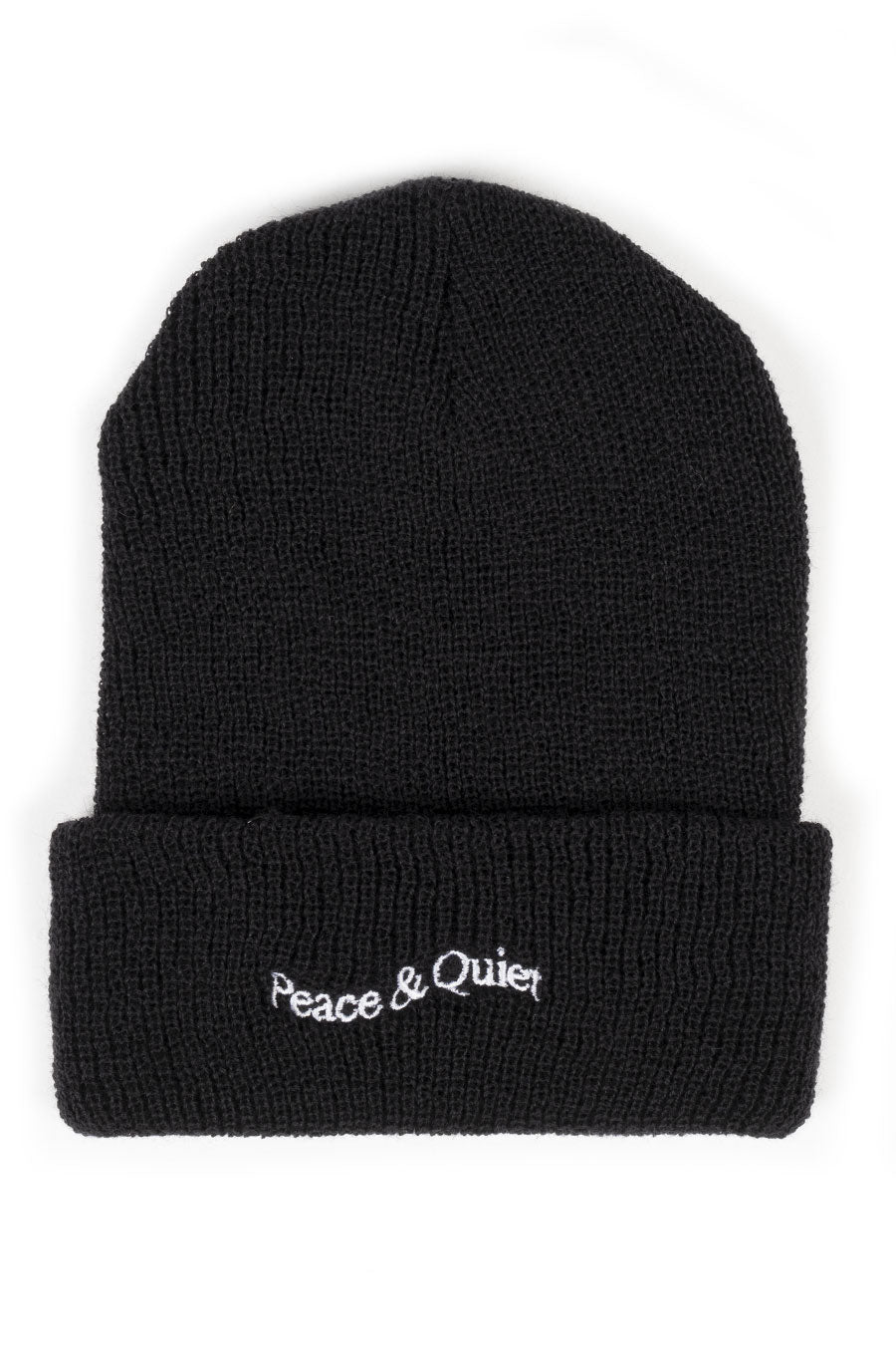 THE MUSEUM OF PEACE AND QUIET WORDMARK BEANIE BLACK