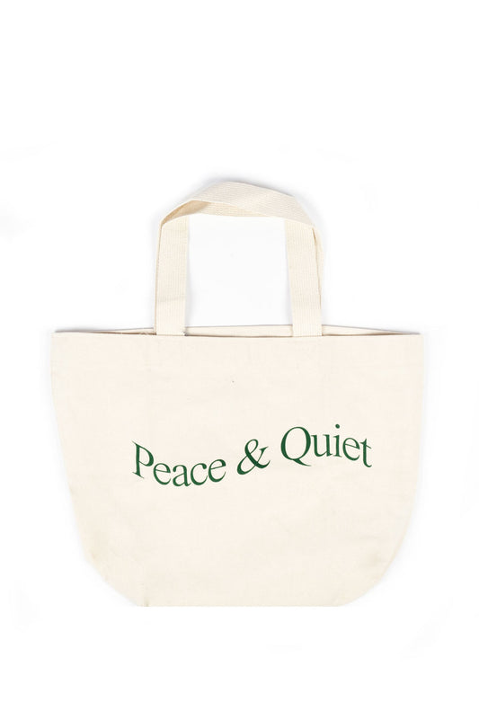 THE MUSEUM OF PEACE AND QUIET WORDMARK TOTE BAG CANVAS