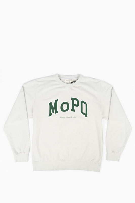 THE MUSEUM OF PEACE AND QUIET UNIVERSITY CREWNECK HEATHER