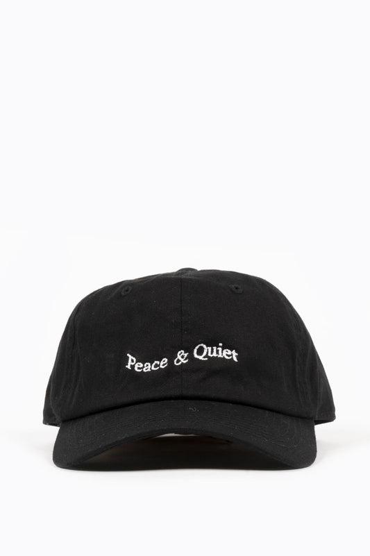 THE MUSEUM OF PEACE AND QUIET MICRO WORDMARK HAT BLACK