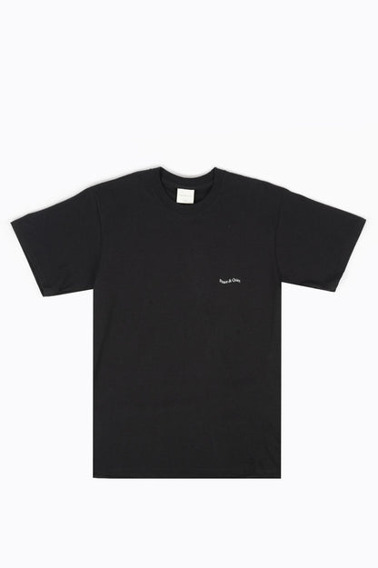 THE MUSEUM OF PEACE AND QUIET MICRO WORDMARK T-SHIRT BLACK