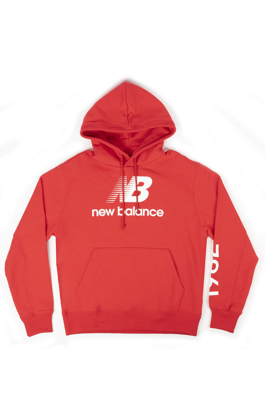 NEW BALANCE MADE IN USA GRAPHIC HOODIE TEAM RED