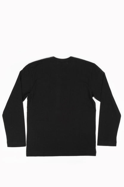 COMME DES GARCONS PLAY RED HEART CHEST LS T-SHIRT BLACK