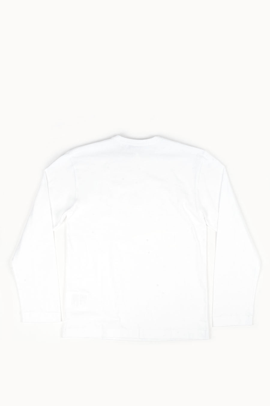 COMME DES GARCONS PLAY RED HEART CHEST LS T-SHIRT WHITE