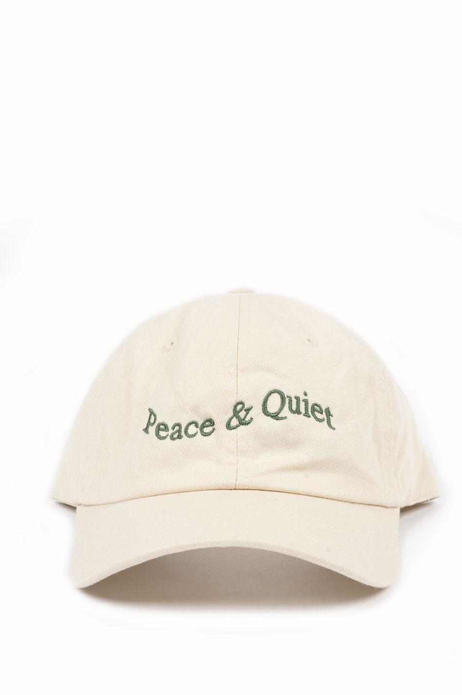 THE MUSEUM OF PEACE AND QUIET HAT WORDMARK EMBROIDERED BONE