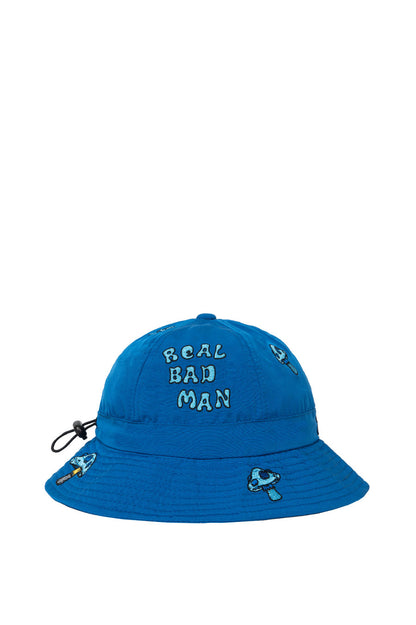 REAL BAD MAN DELIC EMBROIDERED BELL BUCKET BLUE
