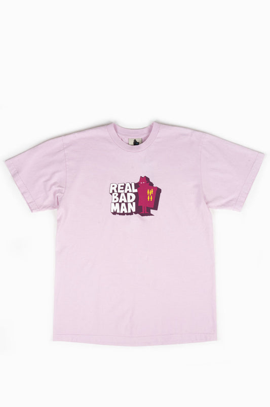 REAL BAD MAN FRONT HITTER SS TEE BLAND PINK