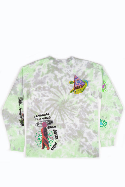 REAL BAD MAN FROM OUTER SPACE LS TEE TIE DYE