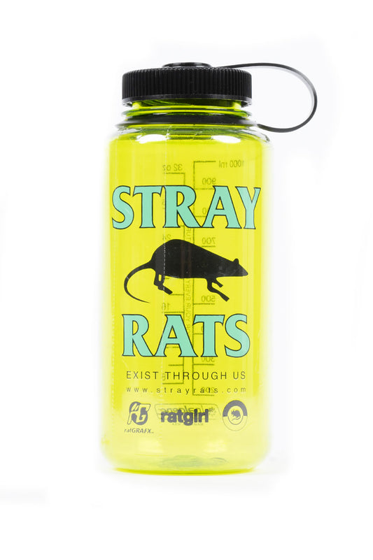 STRAY RATS RODENTCIDE NALGENE BOTTLE NEON