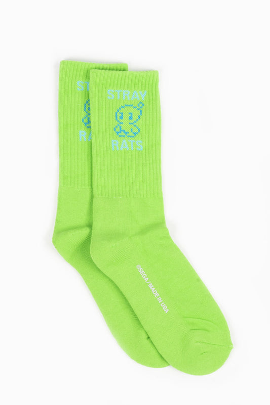 STRAY RATS X SONIC THE HEDGEHOG CHAO SOCKS LIME GREEN