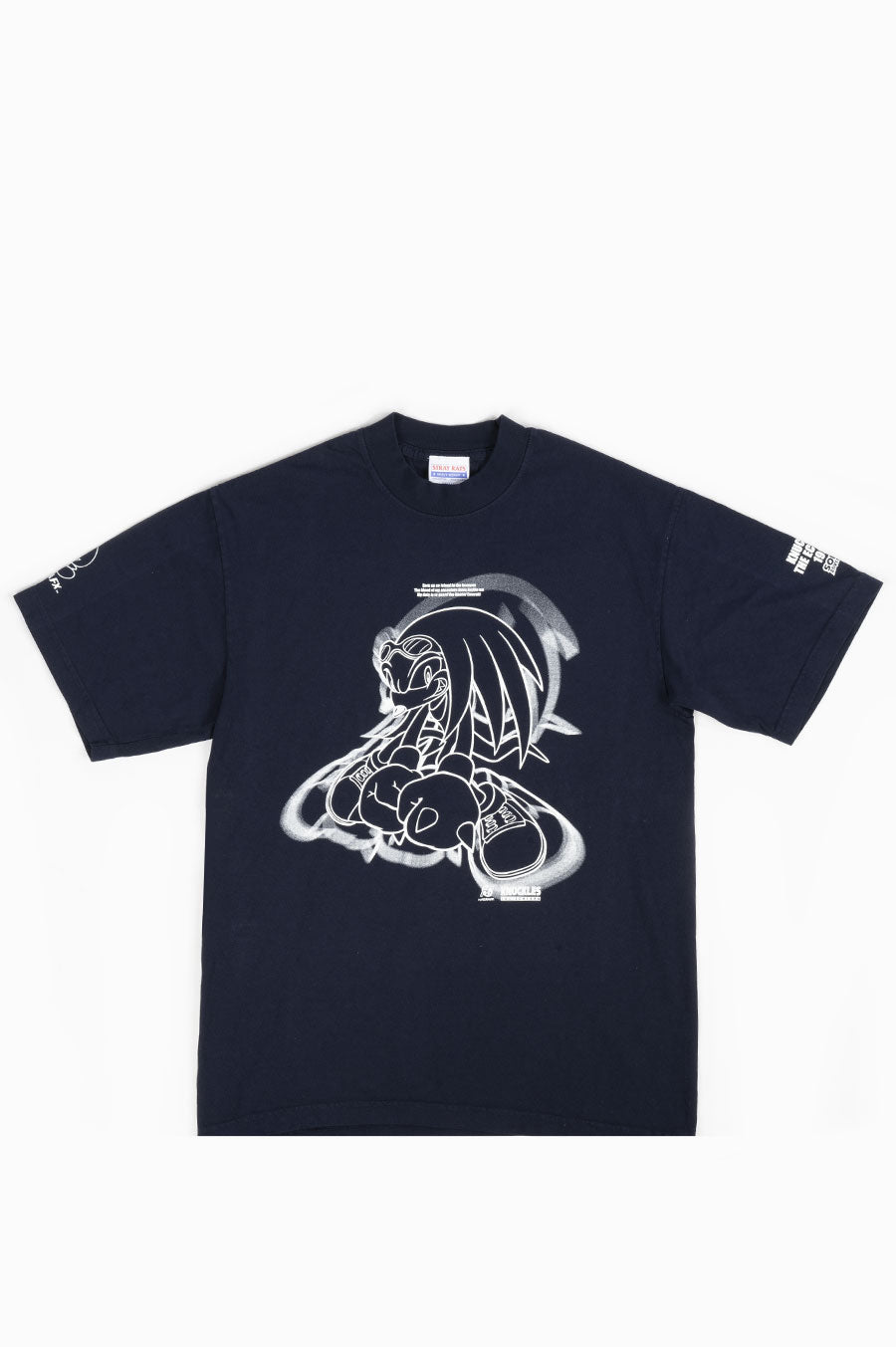 STRAY RATS X SONIC THE HEDGEHOG KNUCKLES 1998 TEE NAVY