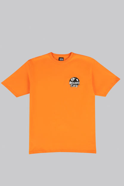 STUSSY 8 BALL CORP. TEE CORAL