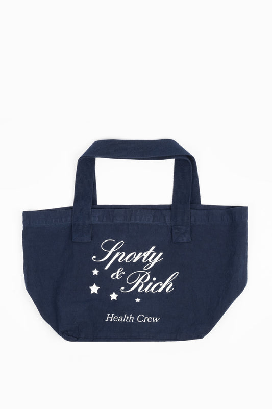 SPORTY AND RICH STARS HEALTH CREW TOTE NAVY