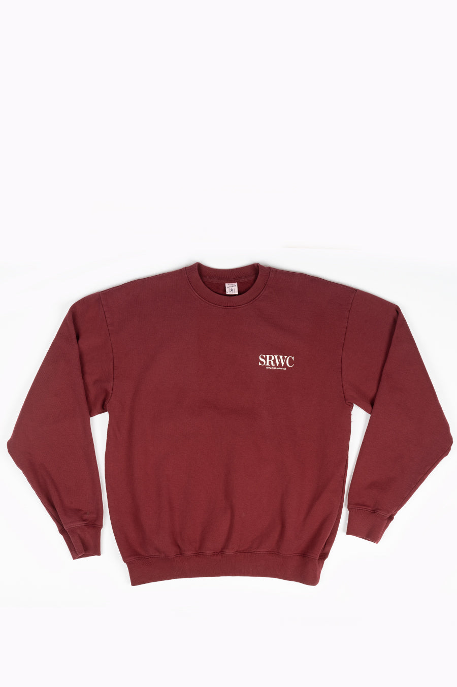 SPORTY AND RICH UPPER EAST SIDE CREWNECK MERLOT