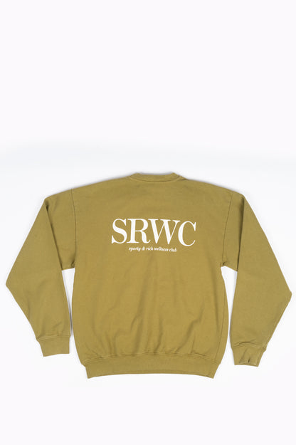 SPORTY AND RICH UPPER EAST SIDE CREWNECK OLIVE