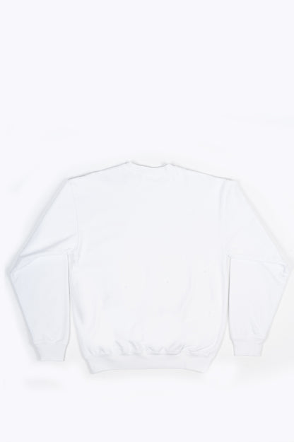 SPORTY AND RICH CLASSIC LOGO CREWNECK WHITE