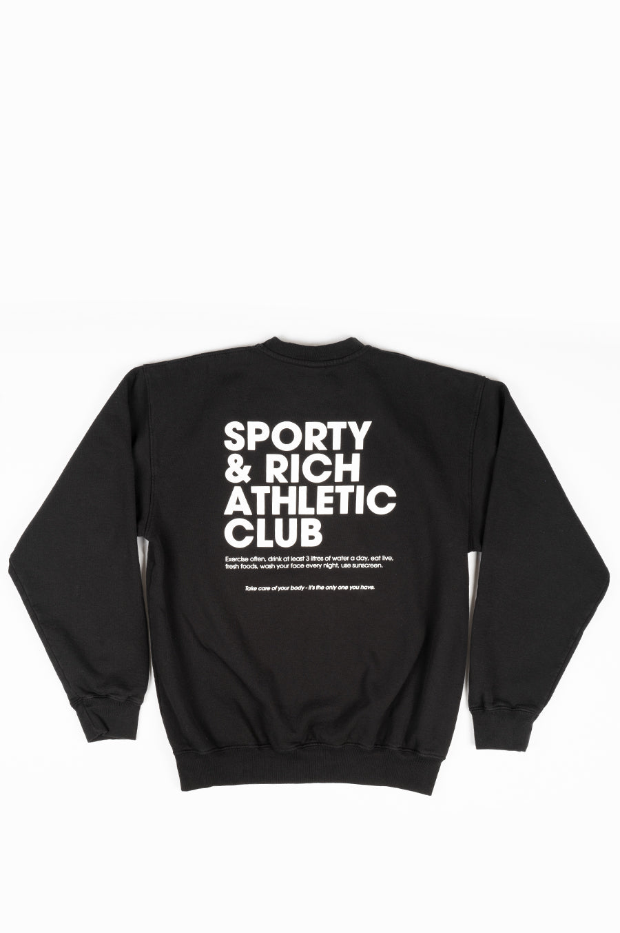 SPORTY AND RICH EXERCISE OFTEN CREWNECK BLACK