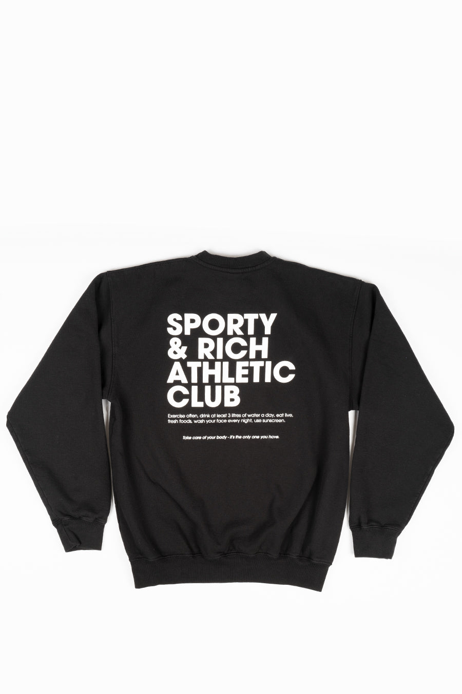 SPORTY AND RICH EXERCISE OFTEN CREWNECK BLACK – BLENDS