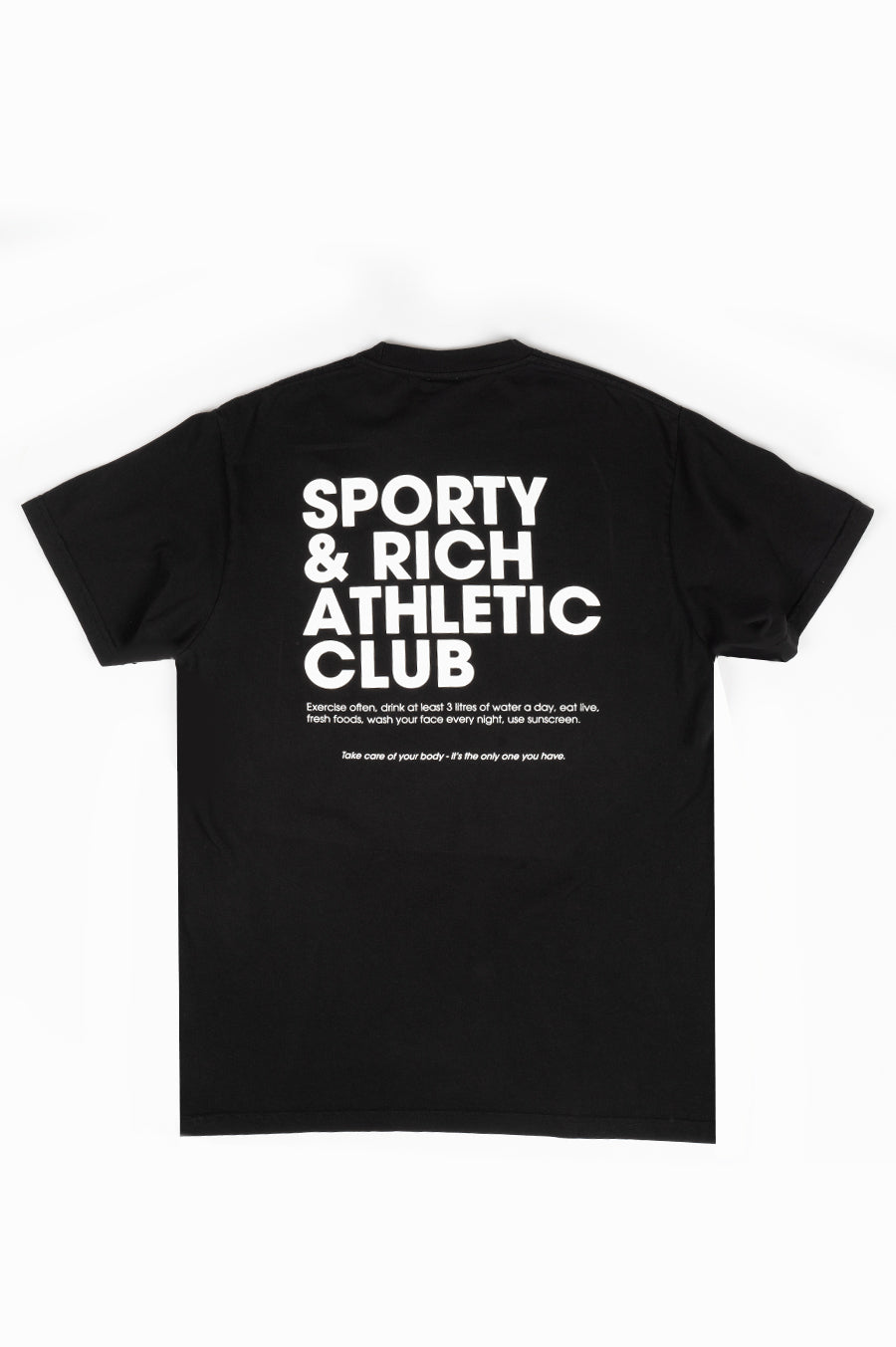 SPORTY AND RICH EXERCISE OFTEN T-SHIRT BLACK